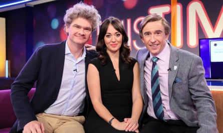 with co-hosts (Simon Farnaby and Susannah Fielding) on This Time with Alan Partridge.