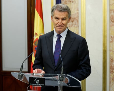 Feijóo during a recent plenary session of the Congress of Deputies in Madrid.