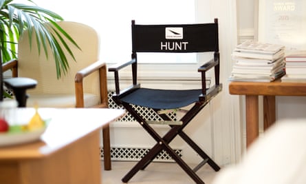 Director’s chair in Hunt’s office