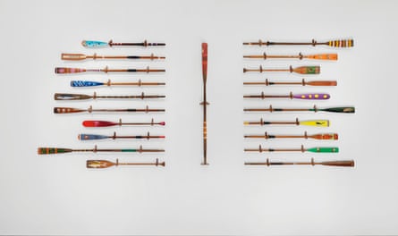 ‘You absolutely believe, whether it’s true or not, that you can change spaces’ … oars in the British pavilion.