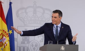 Spanish prime minister Pedro Sanchez.