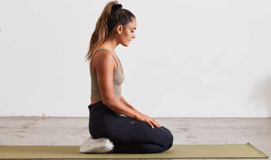 Neck retraction exercise position