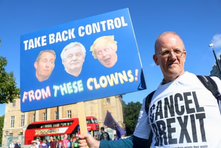 Man on pro-EU march in London