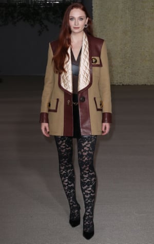 Sophie Turner in a look from Louis Vuitton