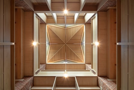 Sylvan structure … a ceiling in the library.