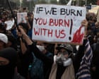 Indonesian students clash with police as protests over toxic haze escalate – video
