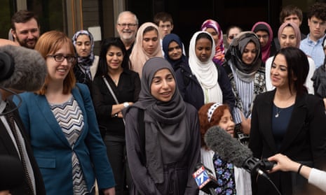‘There’s such a dramatic change, in particular among Democrats and liberals, in their perception of what’s happening in Israel and Palestine’ … a picture of Bahia Amawi speaking to journalists at a press conference outside of a Texas courthouse