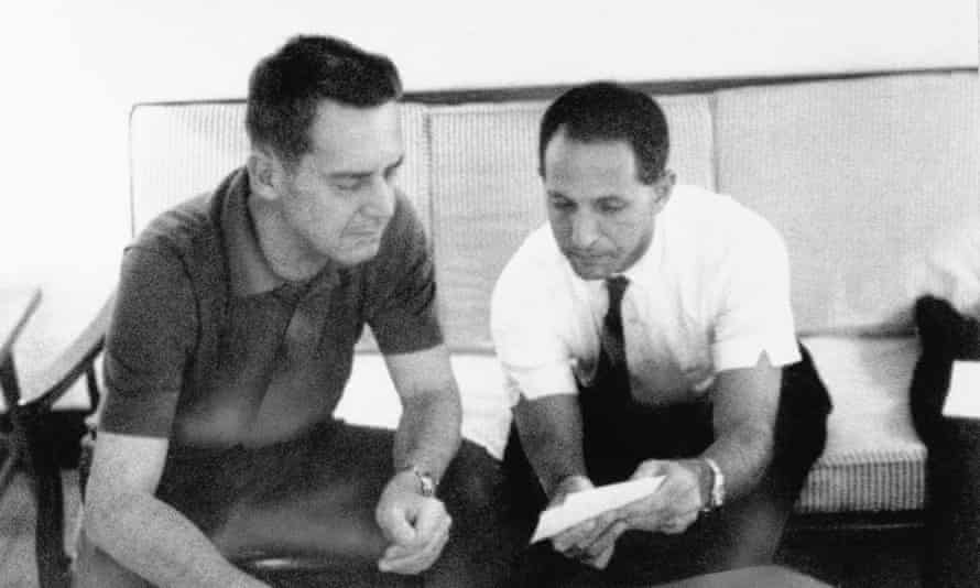 Ellsberg, right, in Saigon in 1965 with Maj Gen Edward Lansdale. Most senior officials in Washington ‘had never met a Vietnamese’, he says.