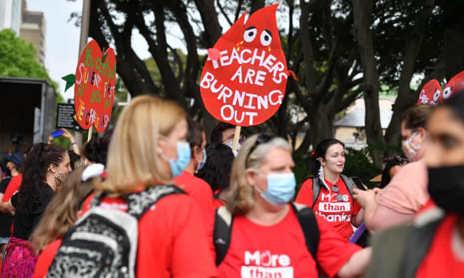 Teachers protesting in Sydney