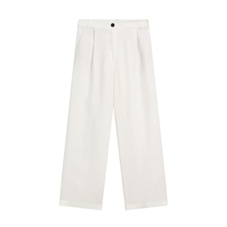 Massimo Dutti 100% linen wide-leg elasticated trousers