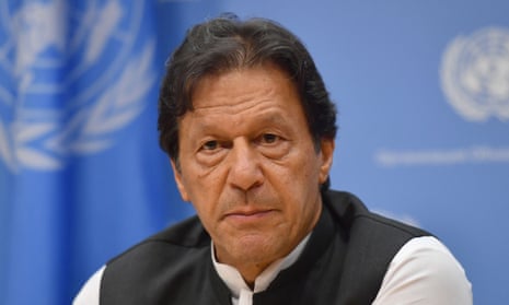 Imran Khan, the Pakistan PM, speaks to the media in New York where he said: ‘We are heading for a potential disaster of proportions that no one here realises.’