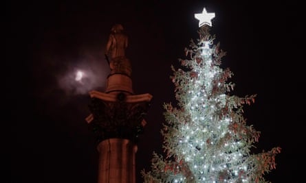 The Christmas tree in Trafalgar Square