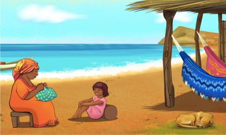 A scene from the Ancient Wisdom smartphone games, which allow players to learn about Colombia’s indigenous peoples.