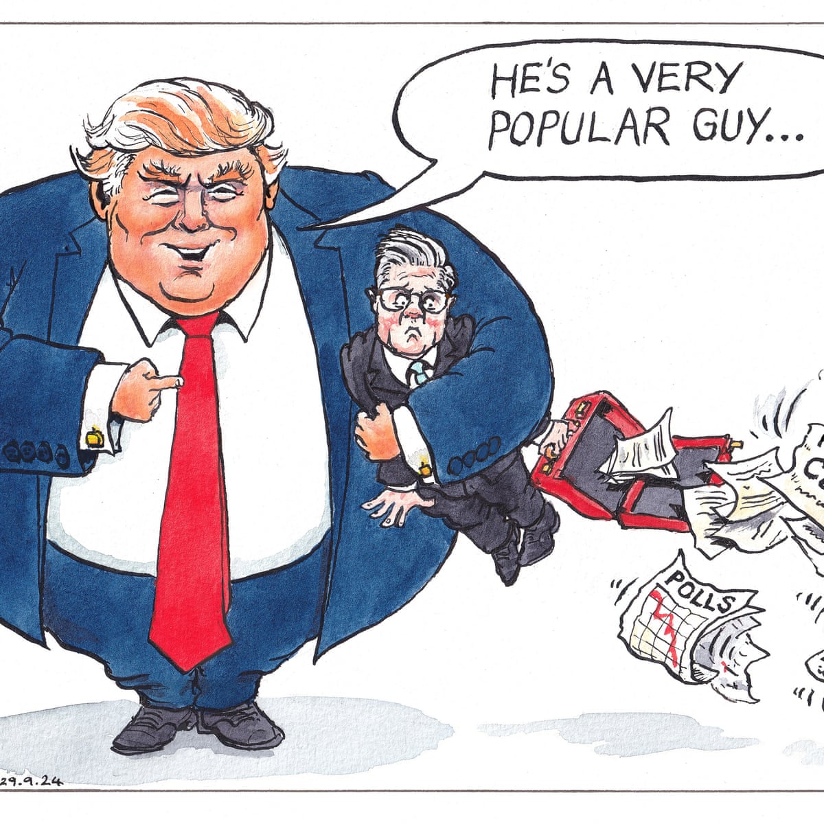 Donald Trump meets 'popular guy' Keir Starmer – cartoon | David Simonds |  The Guardian