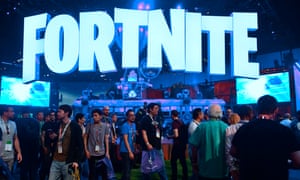 The Fortnite stand at the 2018 E3 video game conference in Los Angeles
