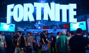The Fortnite stand at the 2018 E3 video game conference in Los Angeles
