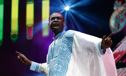 Youssou N'Dour appears on stage
