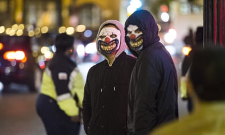 A pair of clowns in Georgetown, Washington.