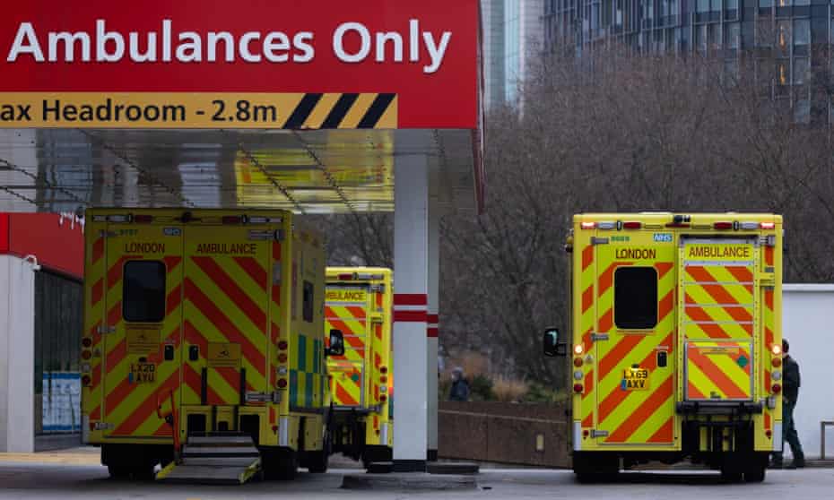 Ambulances outside hospital