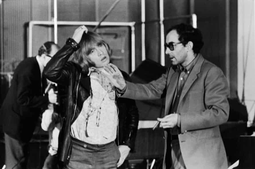 Jean-Luc Godard (right) directs Brian Jones during the shooting of One Plus One.