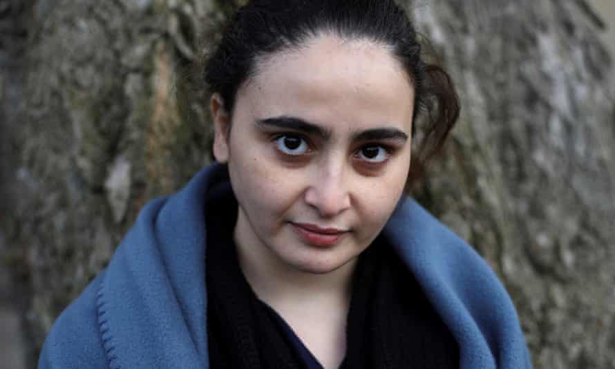 Zainab Ahmed, lat 25, z Syrii w ośrodku dla migrantów na świeżym powietrzu pod Białymstokiem w Polsce.