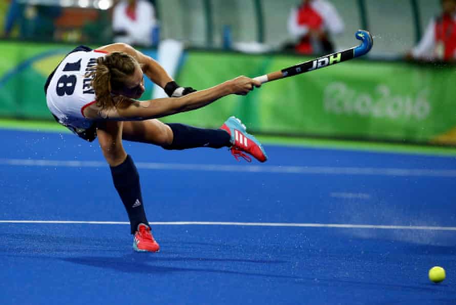 Giselle Ansley in action during Great Britain’s victory.