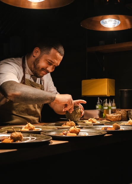 Chef cooking at Gwen.