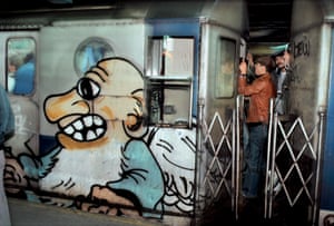 Bearded character with kids, by an unidentified artist, 1981