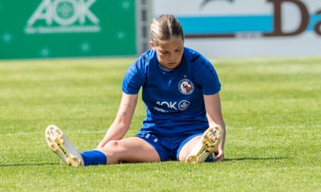 Noa Selimhodzic contemplates the fact that her Turbine Potsdam side have been relegated from the Frauen-Bundesliga. 