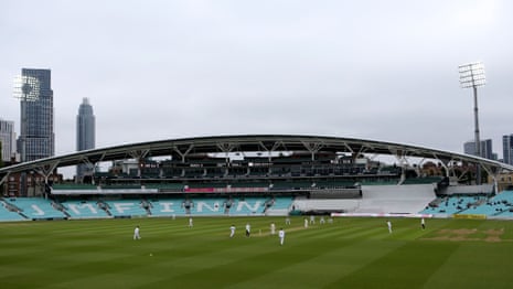 The scene at the Oval.