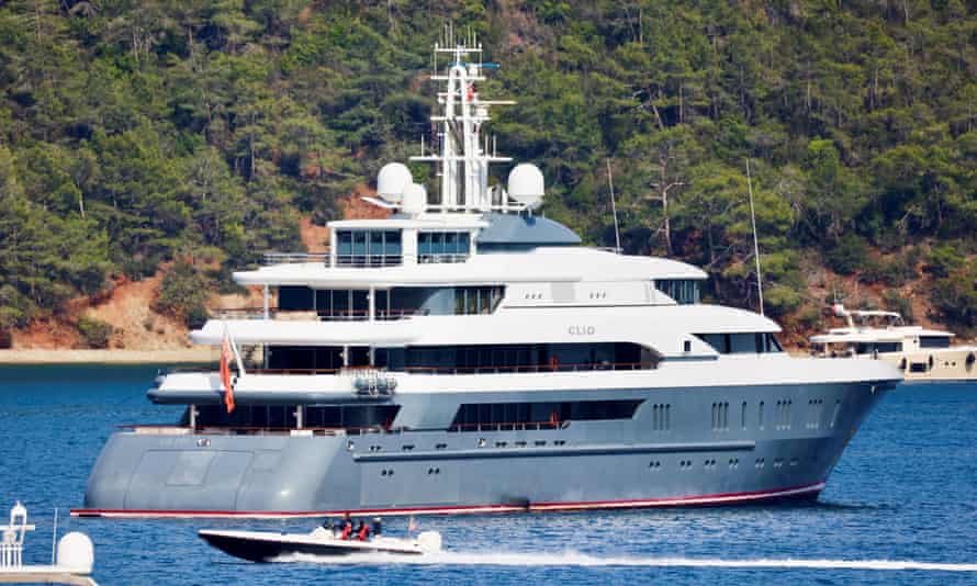 The superyacht Clio, which is linked to Russian aluminium tycoon Oleg Deripaska.