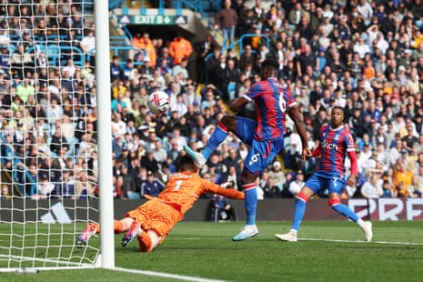 Marc Guehi equalises on the stroke of half-time for Palace.