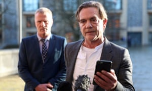 John Michie outside Winchester crown court after Ceon Broughton was found guilty.