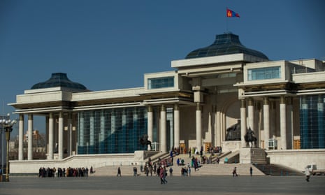 Parliament building, Ulan Bator, Mongolia. 