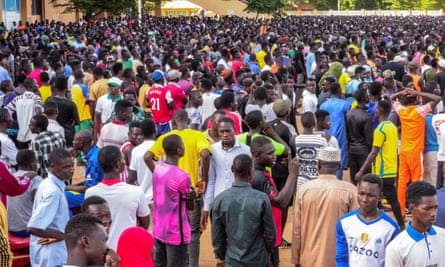 Thousands of young Nigeriens gathered