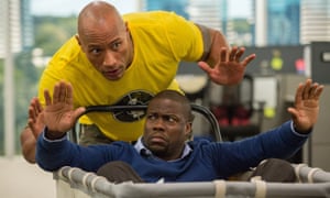 Dwayne Johnson and Kevin Hart in Central Intelligence.