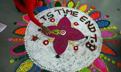 World TB day is marked in in Palampur, India, with a rangoli pattern and a potent message.