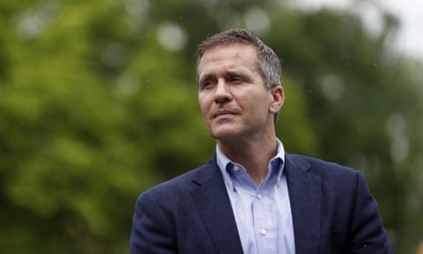Eric Greitens released an ad in which he racked a shotgun and led a team of armed men as they stormed a house to hunt moderate members of his own party, know as Rinos.