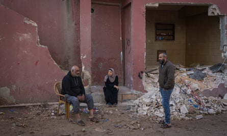 Scenes of destruction in Jenin following an Israeli incursion into Jenin refugee camp this week which killed 12 people.