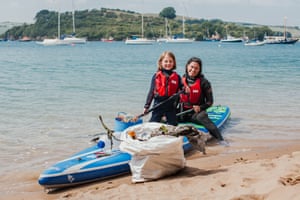 Anna and Ella Turns with collected plastic