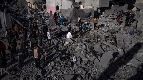 Israeli strikes in Rafah kill dozens of Palestinians, say Gaza officials – video