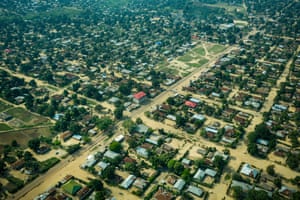 Flying over Bandundu, the Democratic Republic of the Congo