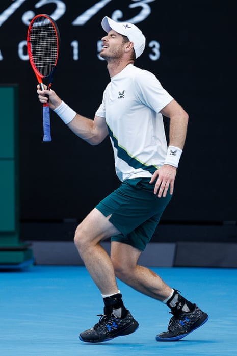 Australian Open 2023: Andy Murray v Roberto Bautista Agut, and more – live | Australian Open 2023 3 Murray reacts between points.