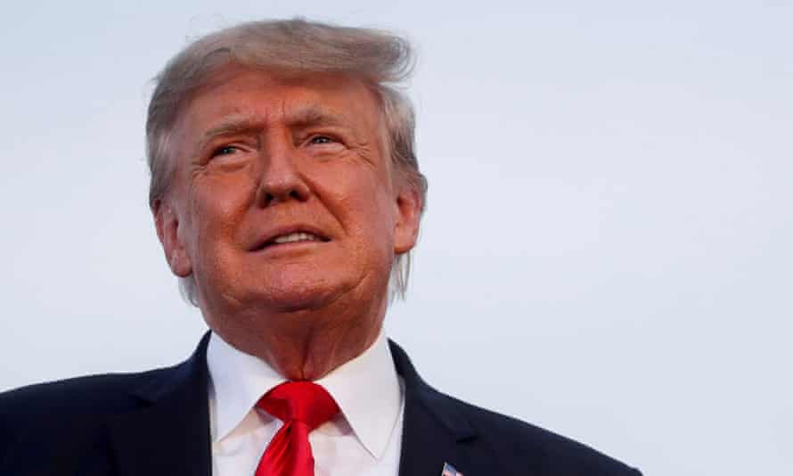 Donald Trump during his first post-presidency campaign rally in Wellington, Ohio, on 26 June 2021.