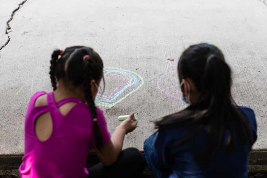 Students play during recess at the Newcomer School.
