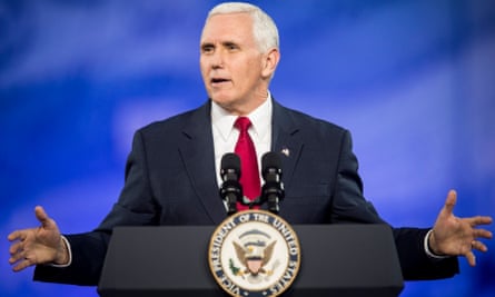 Mike Pence speaks at CPAC in February.