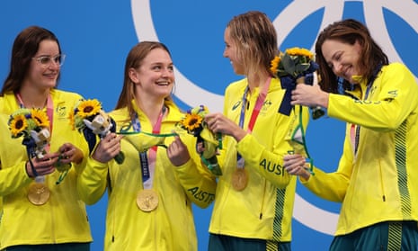 Cate Campbell, Emma McKeon, Chelsea Hodges and Kaylee McKeown.