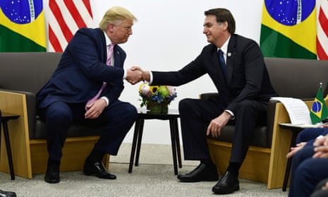Donald Trump and Jair Bolsonaro meet on the sidelines of the G20 summit in 2019