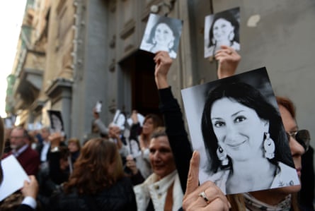 A mass in memory of Caruana Galizia in Valletta.
