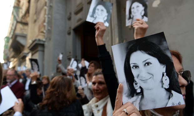 A mass in Valletta in April 2018 in memory of the murdered journalist Daphne Caruana Galizia.